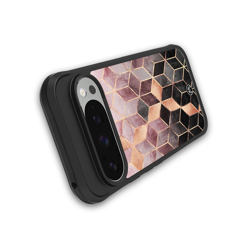 mermaid skin pink edition back phone cover | glass case for google pixel 9 pro xl