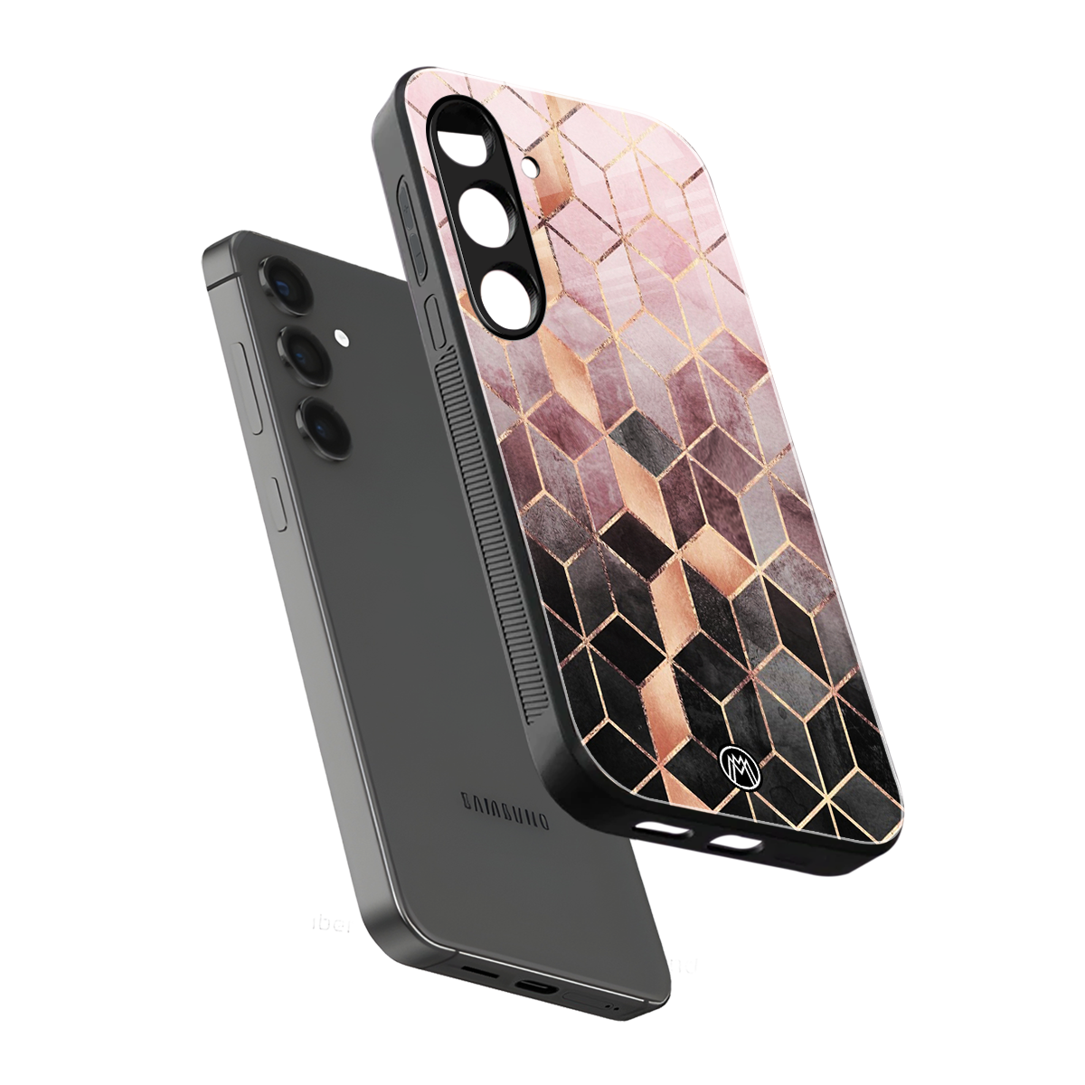 mermaid skin pink edition back phone cover | glass case for samsung galaxy s24 plus