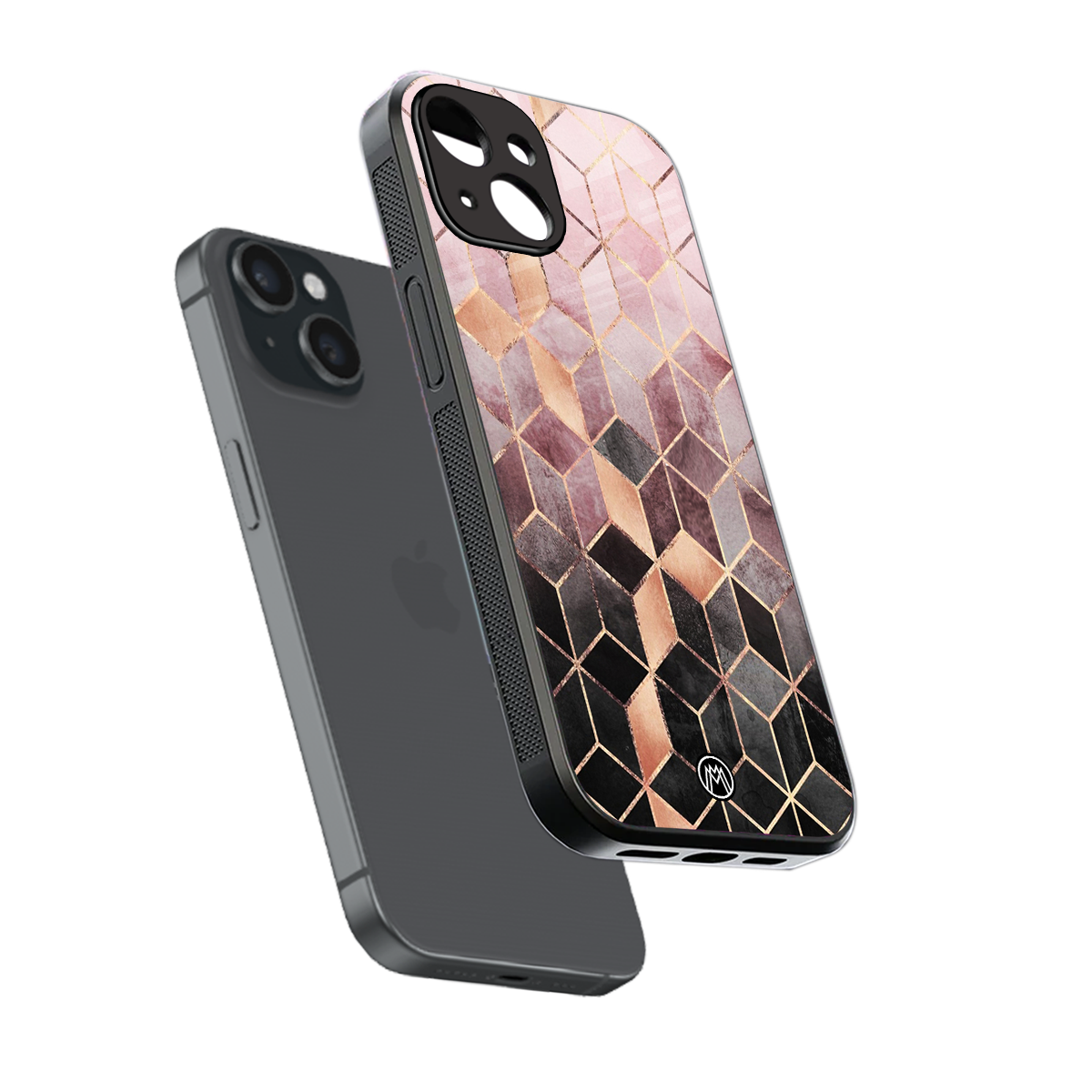 mermaid skin pink edition back phone cover | glass case for iphone 15
