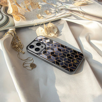 mermaid skin grey edition back phone cover | glass case for iphone 16 pro max