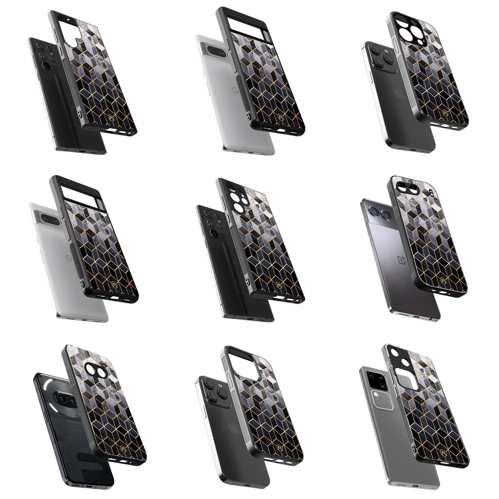 Durable Glass Back Mobile Case for iPhone, Samsung, OnePlus, Google Pixel, Redmi, Vivo, Oppo