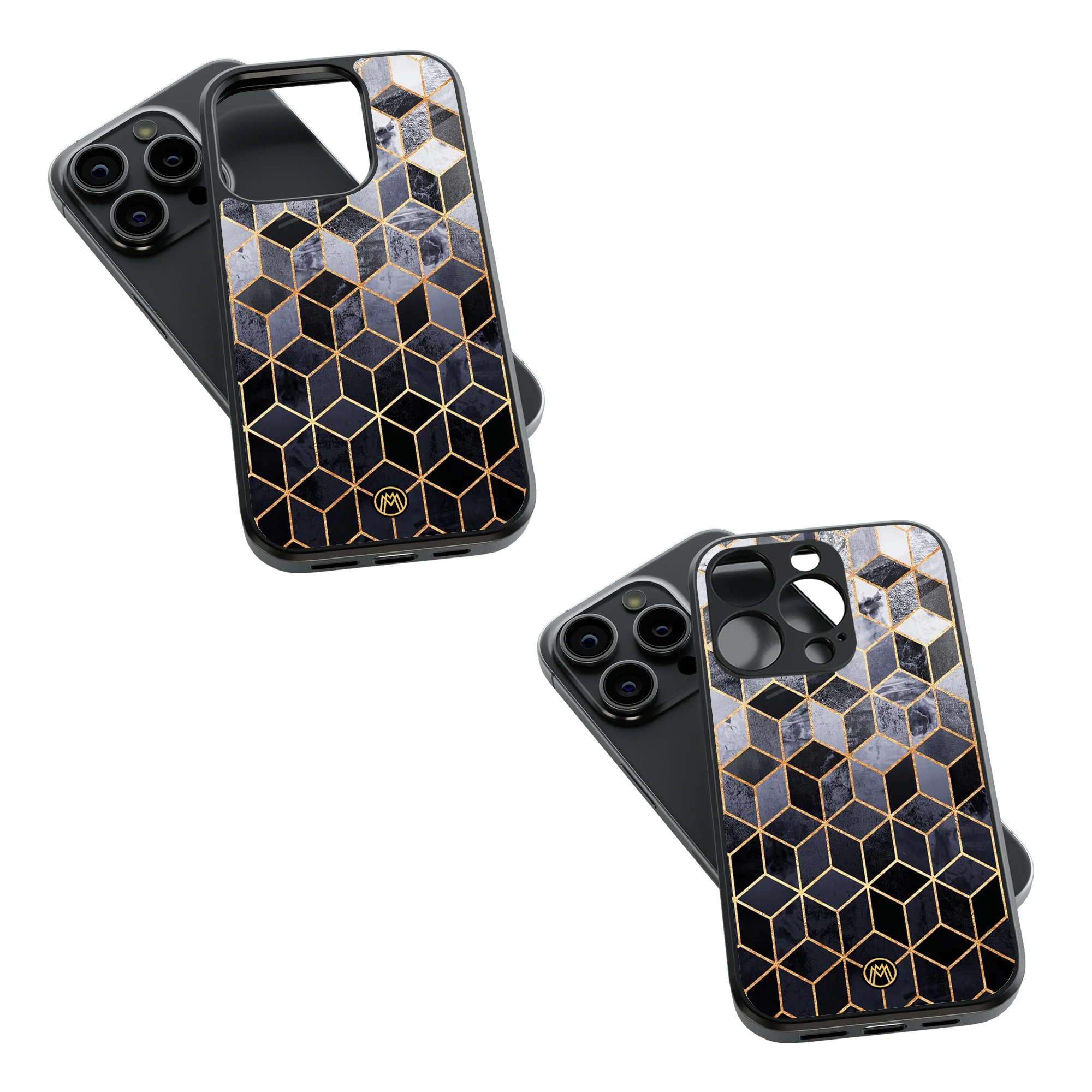 Trendy Glass Back Mobile Case for iPhone, Samsung, Redmi, OnePlus, Google Pixel, Motorola