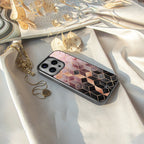 mermaid skin pink edition back phone cover | glass case for iphone 16 pro