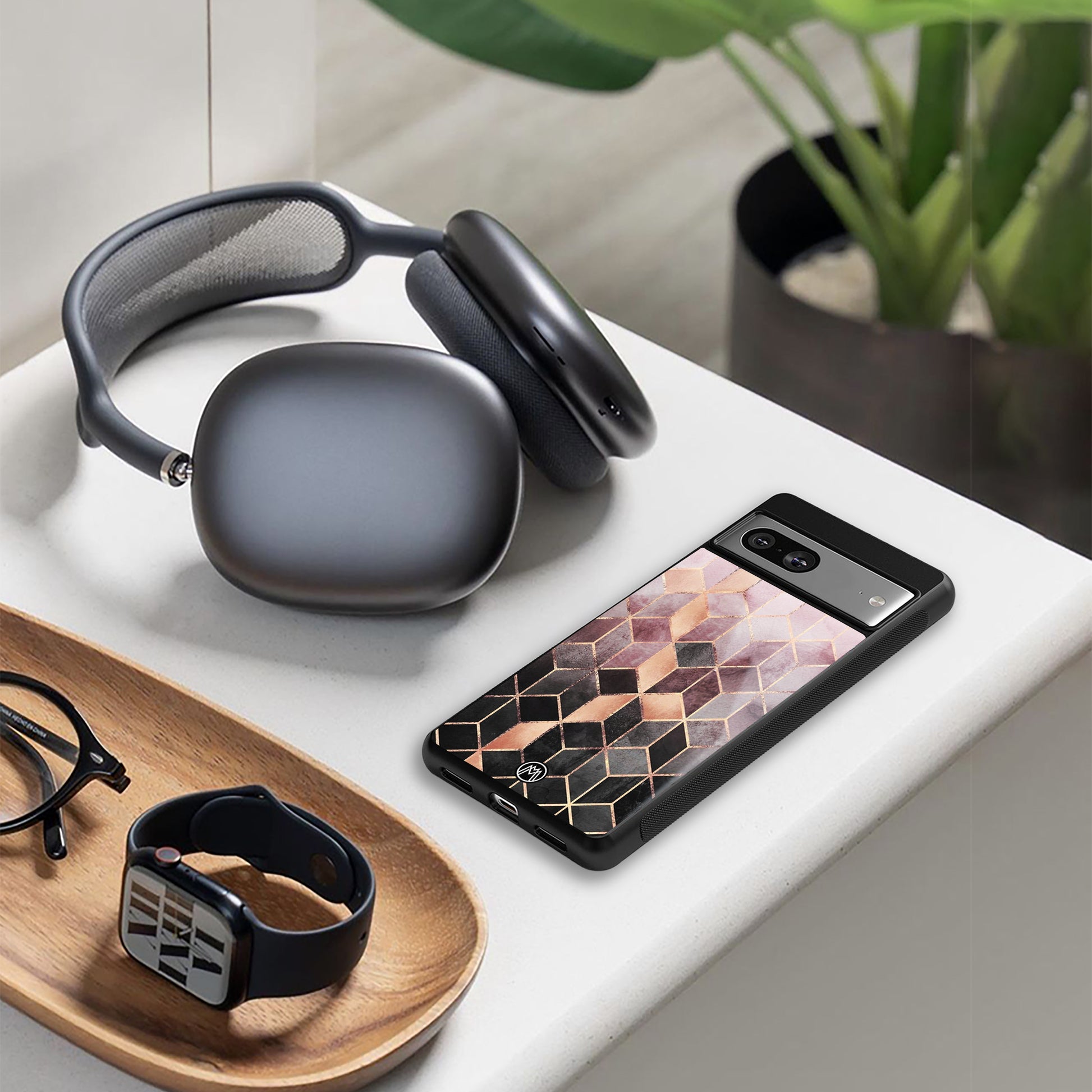 mermaid skin pink edition back phone cover | glass case for google pixel 9 pro xl