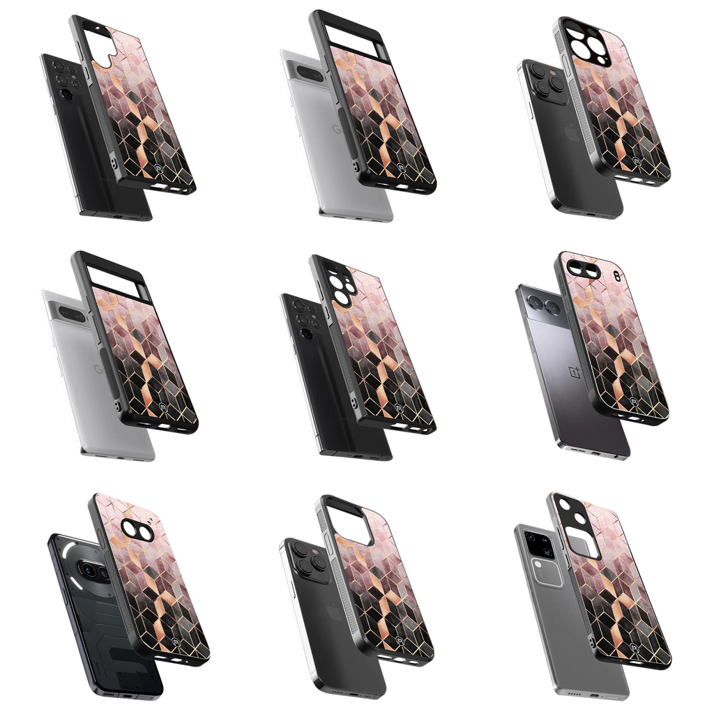 Durable Glass Back Mobile Case for iPhone, Samsung, OnePlus, Google Pixel, Redmi, Vivo, Oppo