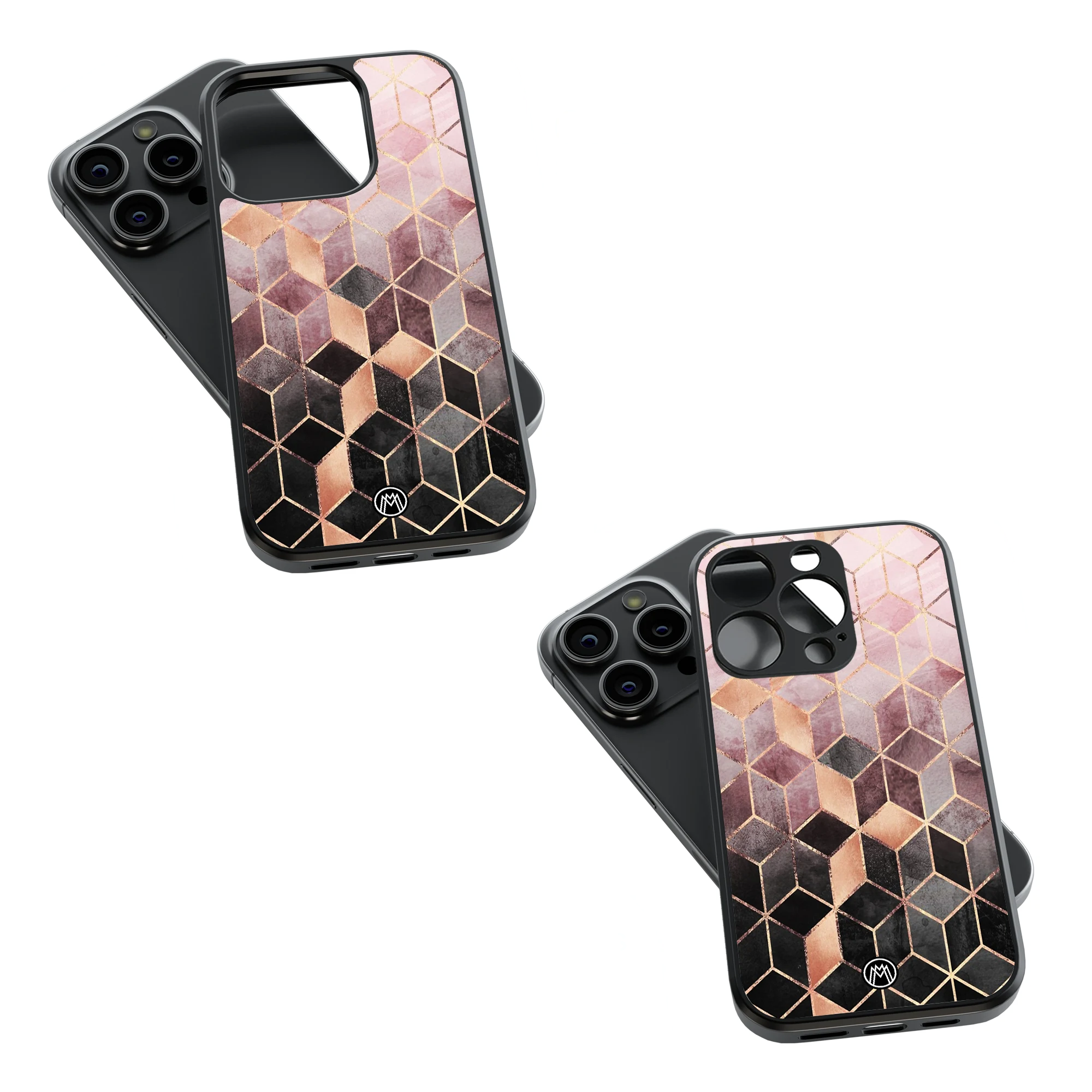 Trendy Glass Back Mobile Case for iPhone, Samsung, Redmi, OnePlus, Google Pixel, Motorola