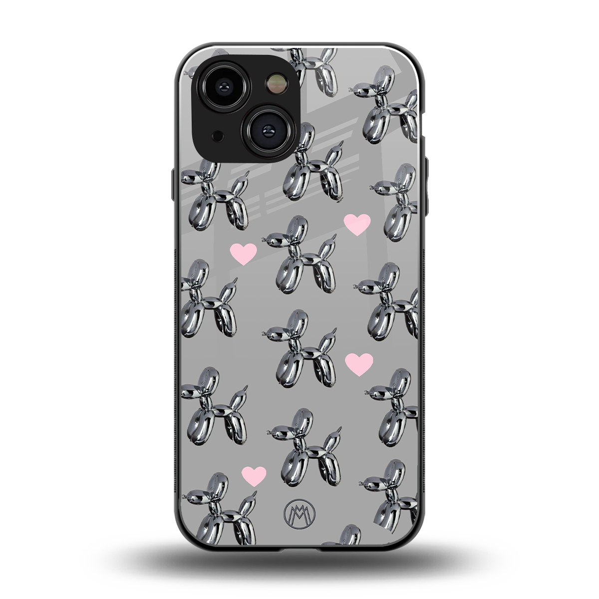 metallic unicorns back phone cover | glass case for iphone 13 mini