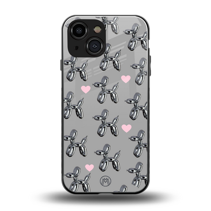 metallic unicorns back phone cover | glass case for iphone 13 mini