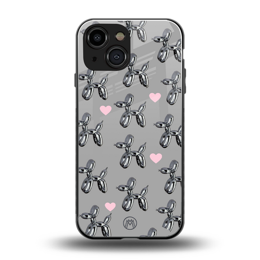 metallic unicorns back phone cover | glass case for iphone 13 mini