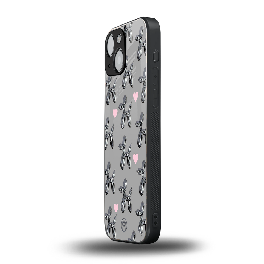 metallic unicorns back phone cover | glass case for iphone 13 mini