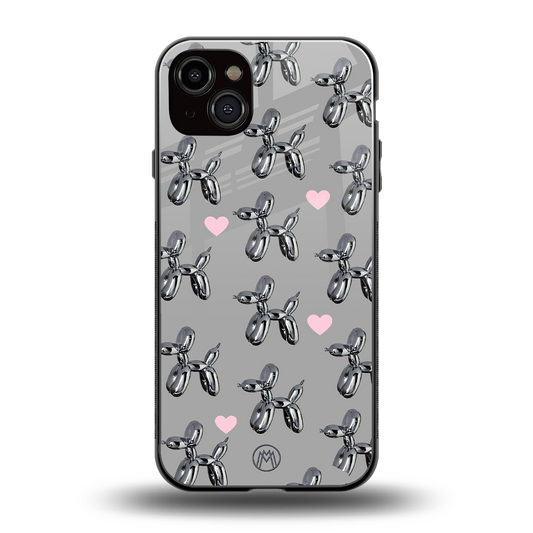 metallic unicorns back phone cover | glass case for iphone 14 plus