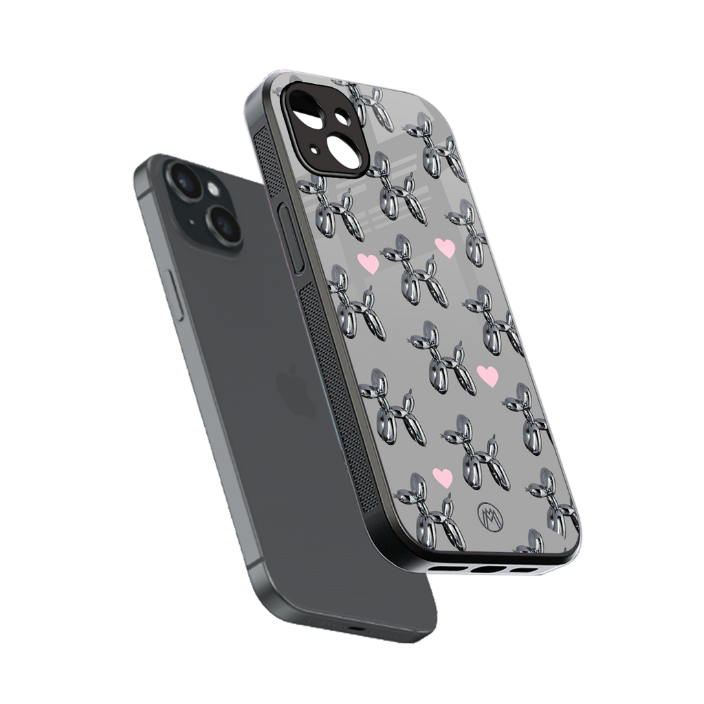 metallic unicorns back phone cover | glass case for iphone 14 plus