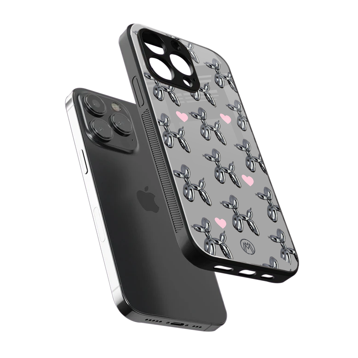 metallic unicorns back phone cover | glass case for iphone 15 pro max