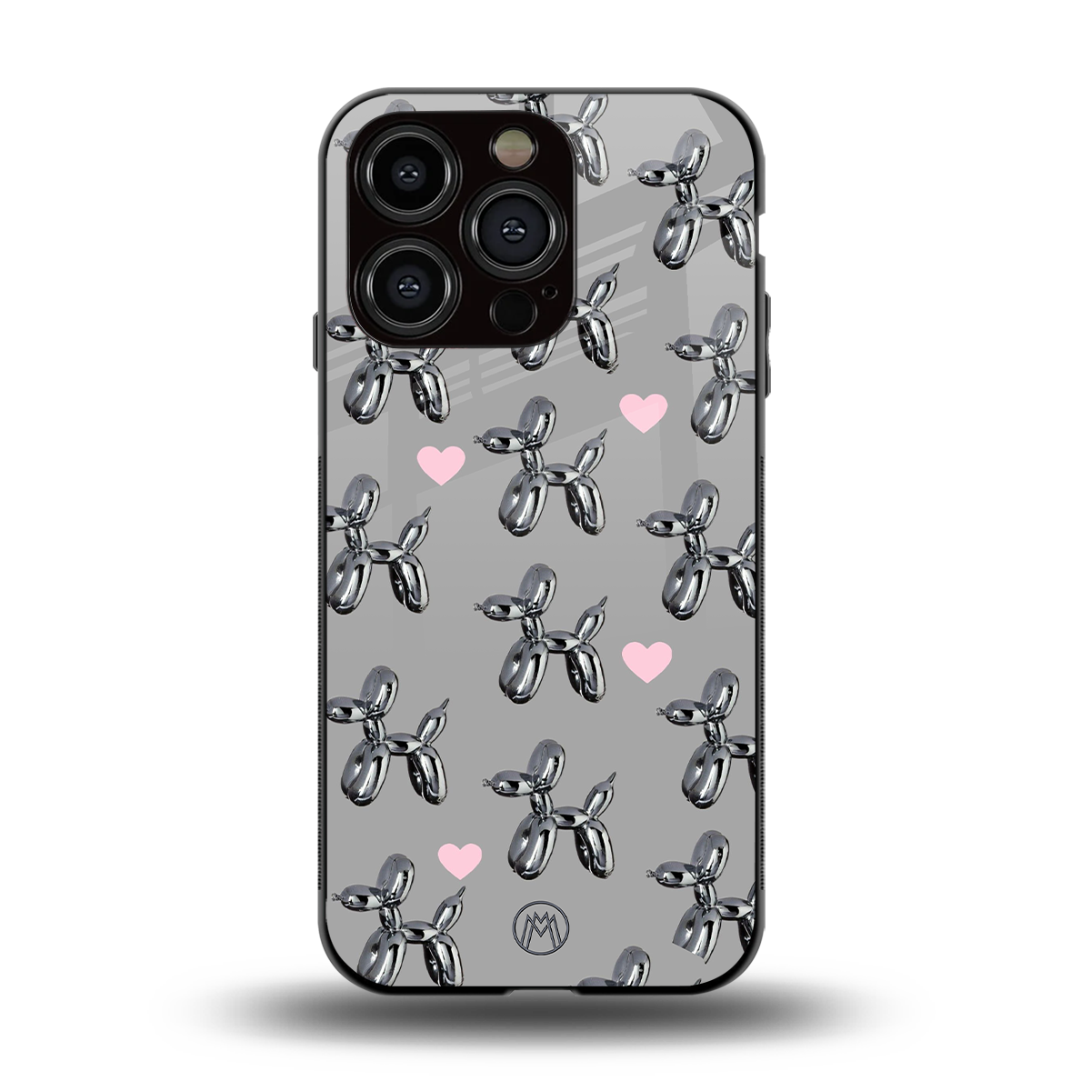 metallic unicorns back phone cover | glass case for iphone 15 pro