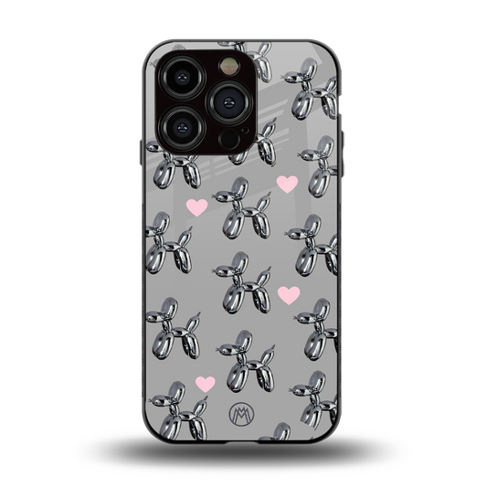 metallic unicorns back phone cover | glass case for iphone 14 pro