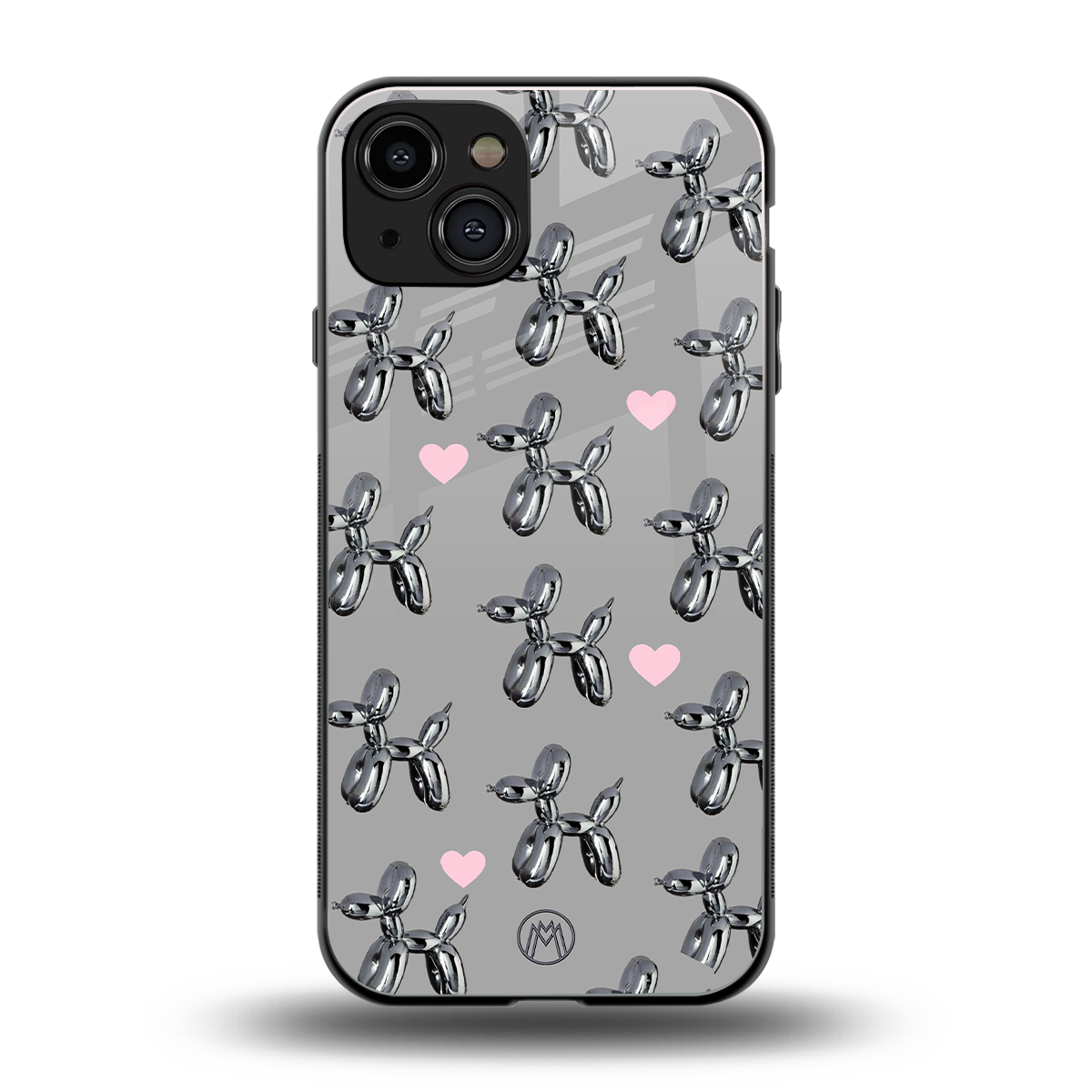 metallic unicorns back phone cover | glass case for iphone 15