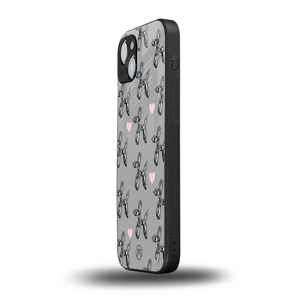 metallic unicorns back phone cover | glass case for iphone 15