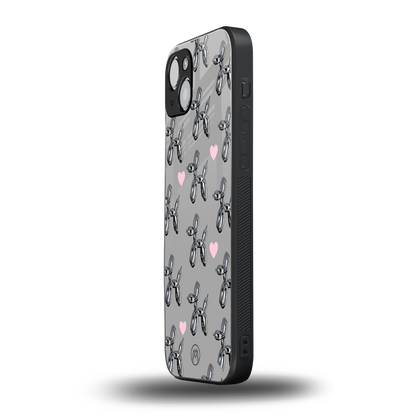 metallic unicorns back phone cover | glass case for iphone 15