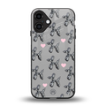 metallic unicorns back phone cover | glass case for iphone 16 plus