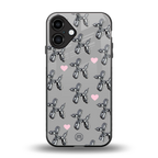 metallic unicorns back phone cover | glass case for iphone 16 plus