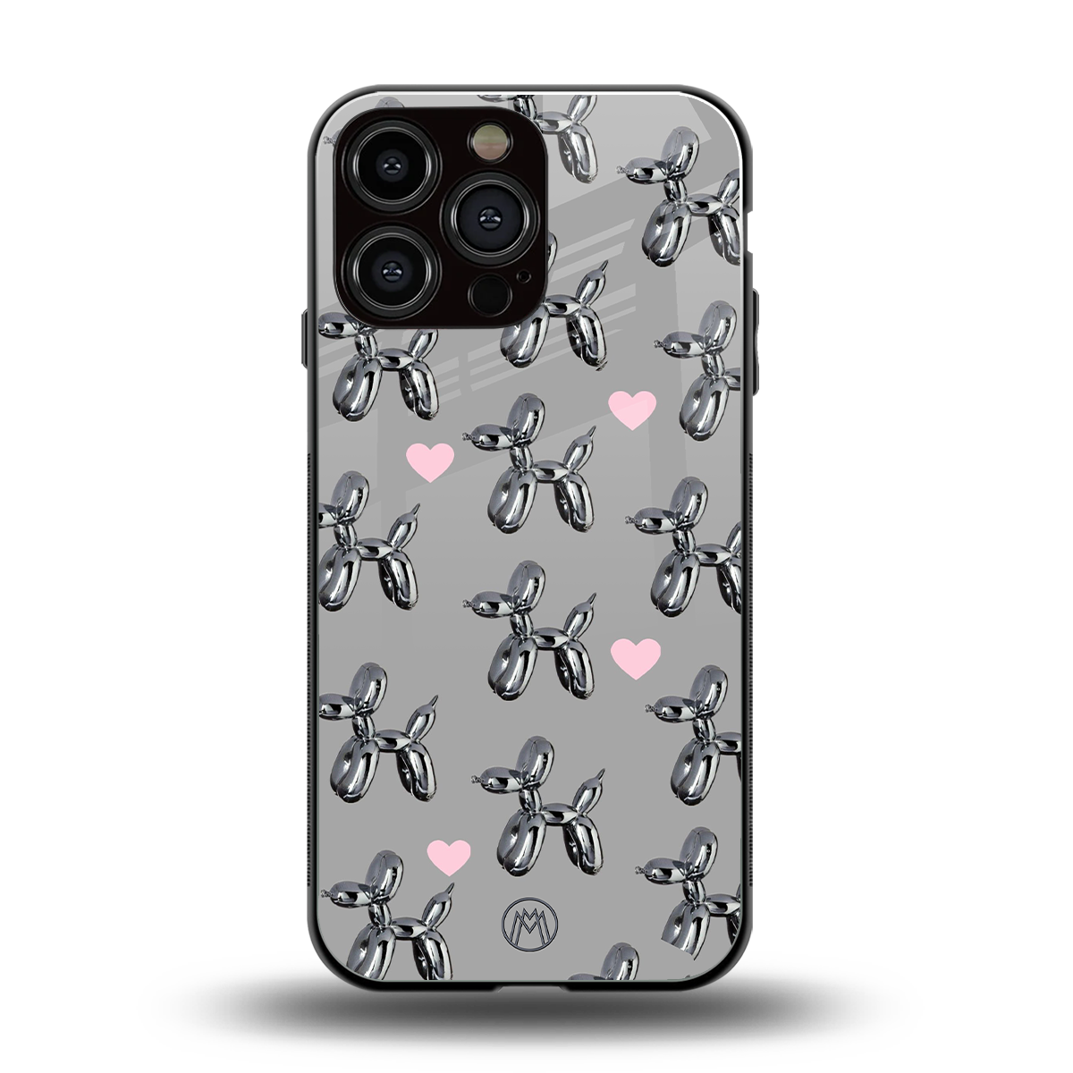 metallic unicorns back phone cover | glass case for iphone 16 pro max