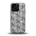 metallic unicorns back phone cover | glass case for iphone 16 pro