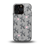 metallic unicorns back phone cover | glass case for iphone 16 pro