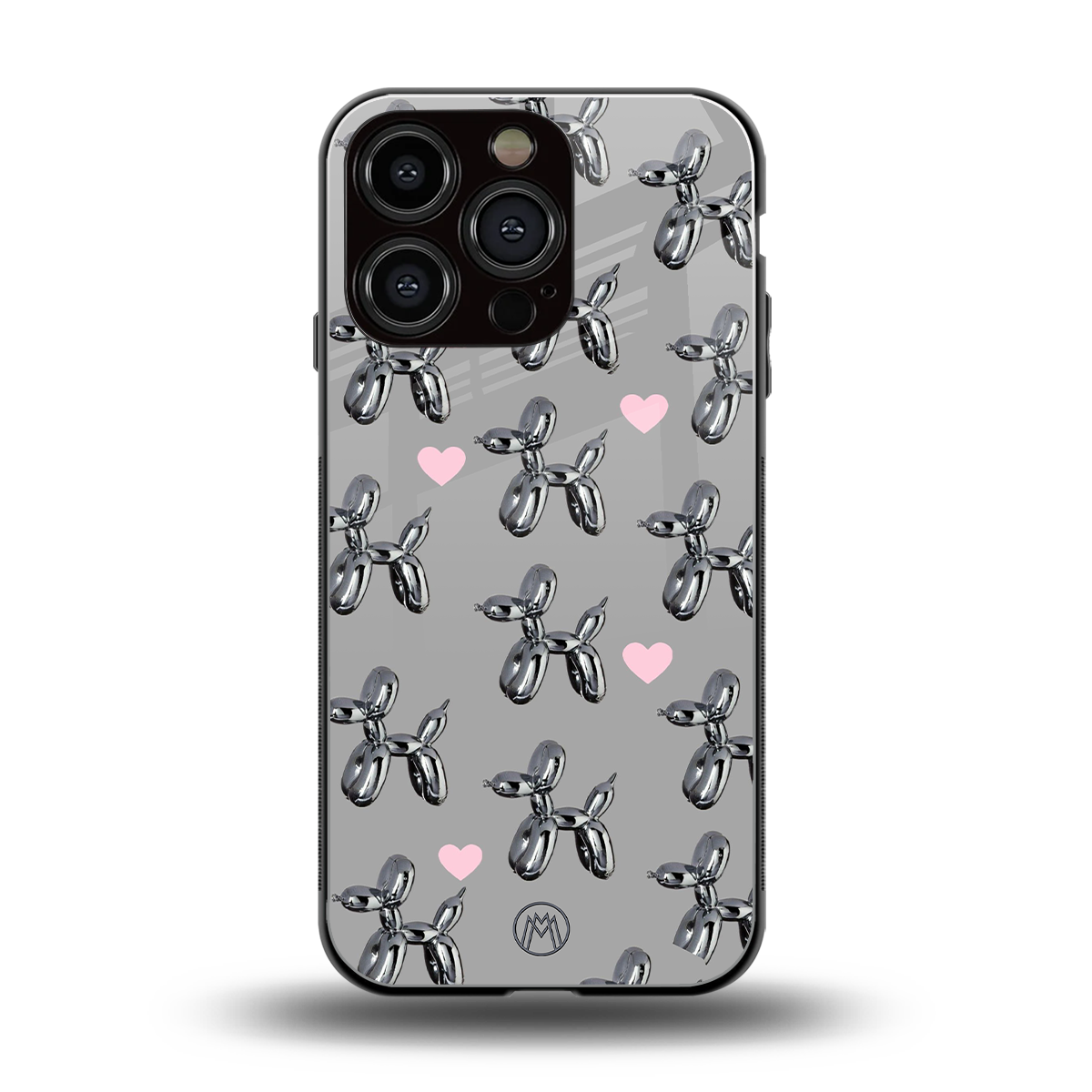metallic unicorns back phone cover | glass case for iphone 16 pro