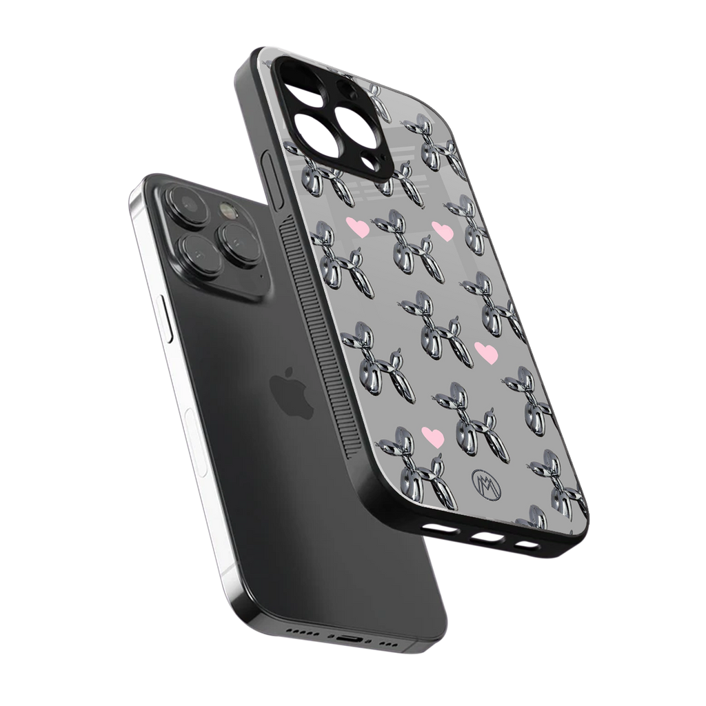 metallic unicorns back phone cover | glass case for iphone 16 pro