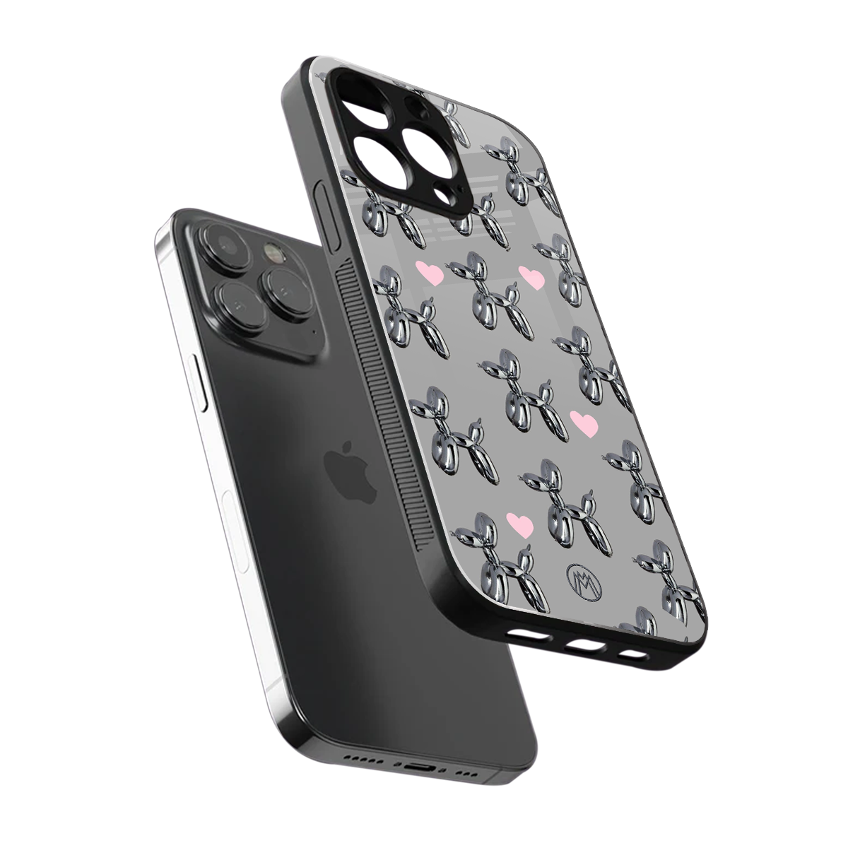 metallic unicorns back phone cover | glass case for iphone 16 pro