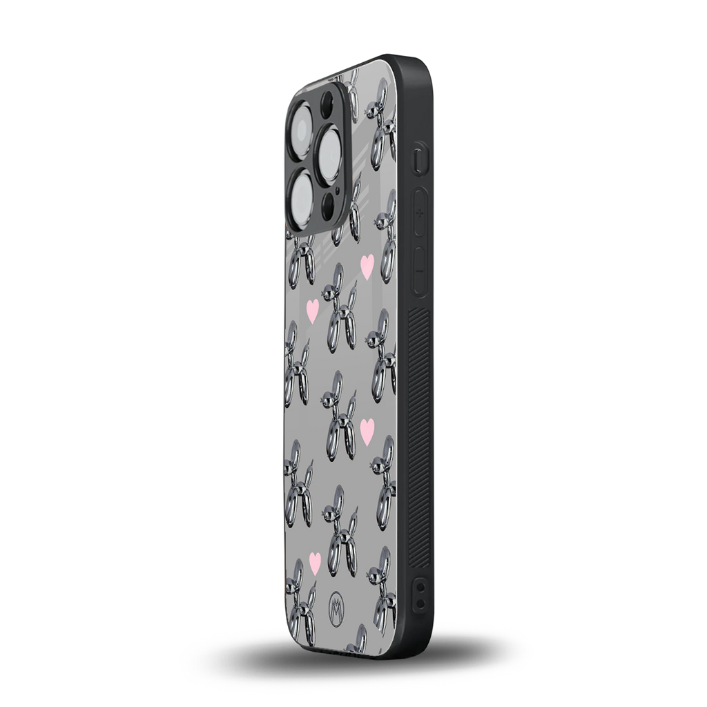 metallic unicorns back phone cover | glass case for iphone 16 pro