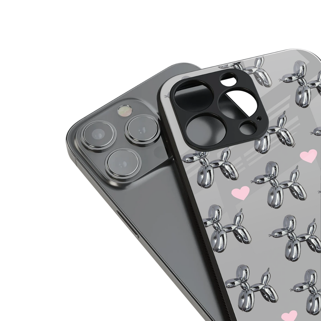 metallic unicorns back phone cover | glass case for iphone 16 pro