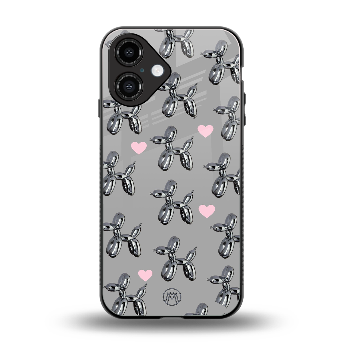 metallic unicorns back phone cover | glass case for iphone 16