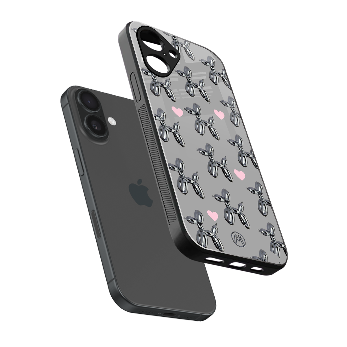 metallic unicorns back phone cover | glass case for iphone 16