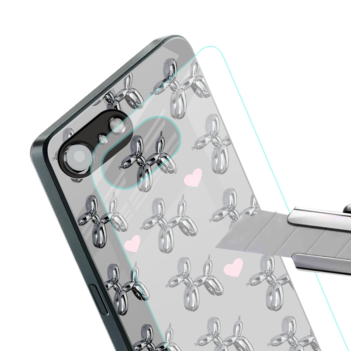 metallic unicorns back phone cover | glass case for iphone 16e