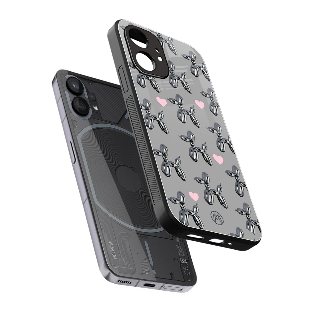 metallic unicorns back phone cover | glass case for nothing phone 1