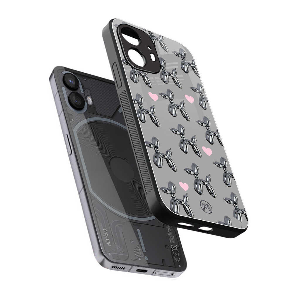 metallic unicorns back phone cover | glass case for nothing phone 2