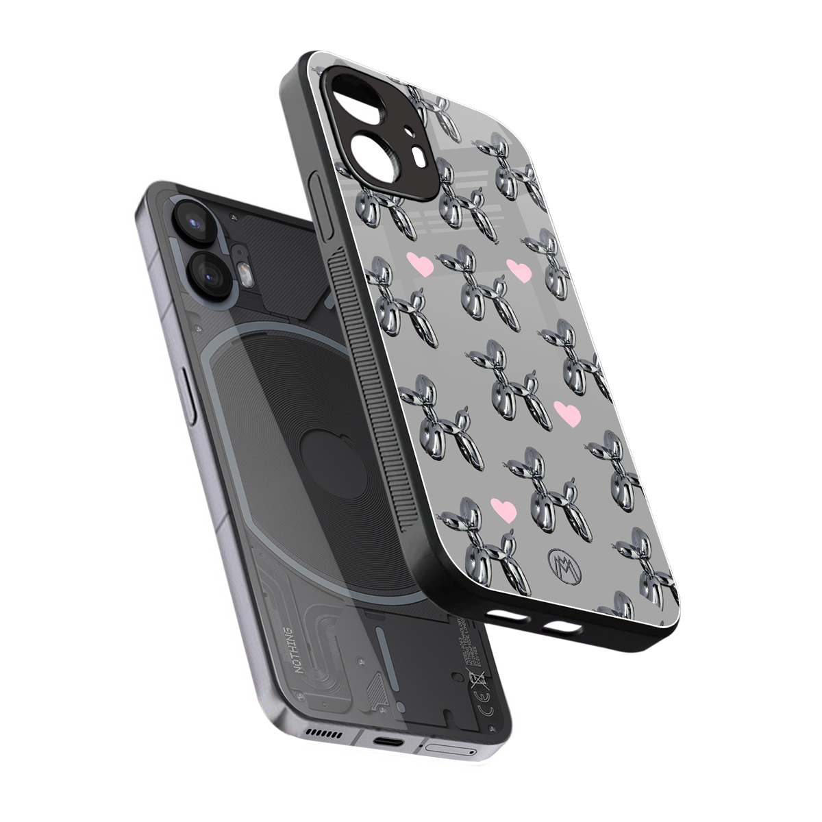 metallic unicorns back phone cover | glass case for nothing phone 2