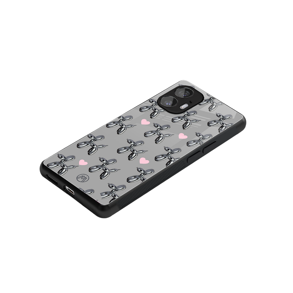 metallic unicorns back phone cover | glass case for nothing phone 2