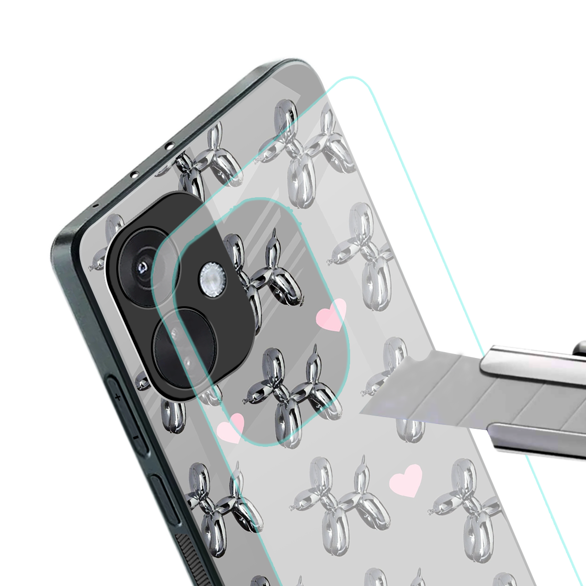 metallic unicorns back phone cover | glass case for oneplus nord ce 3