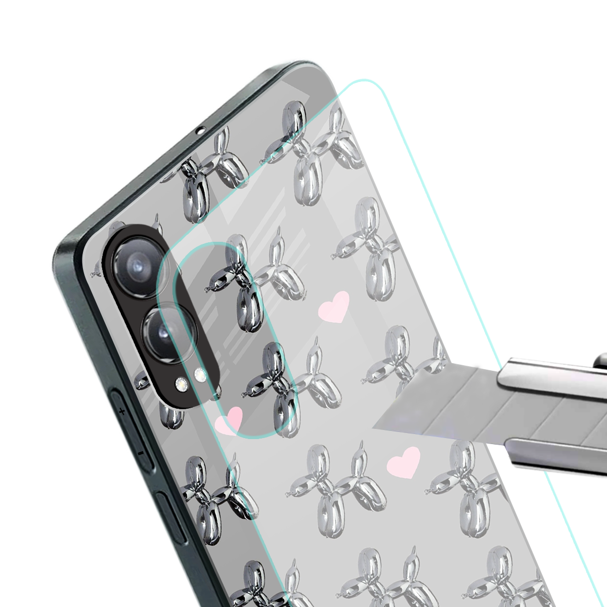 metallic unicorns back phone cover | glass case for oneplus nord ce 4 lite
