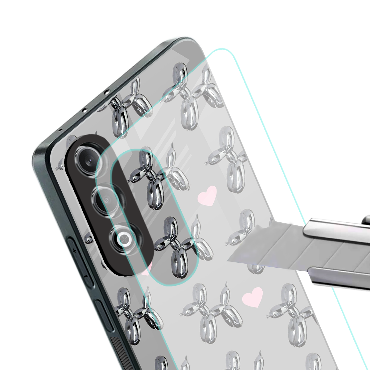 metallic unicorns back phone cover | glass case for oneplus nord ce 4