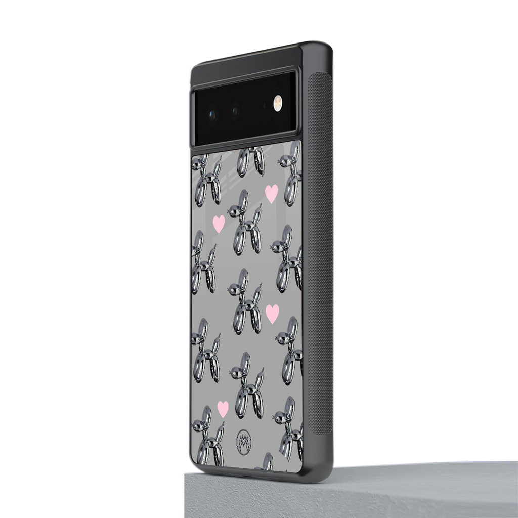 metallic unicorns back phone cover | glass case for google pixel 6