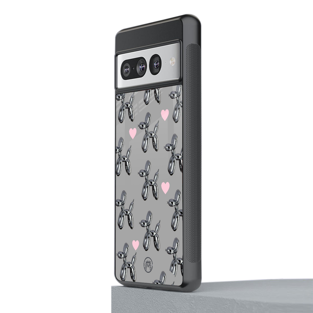 metallic unicorns back phone cover | glass case for google pixel 7 pro