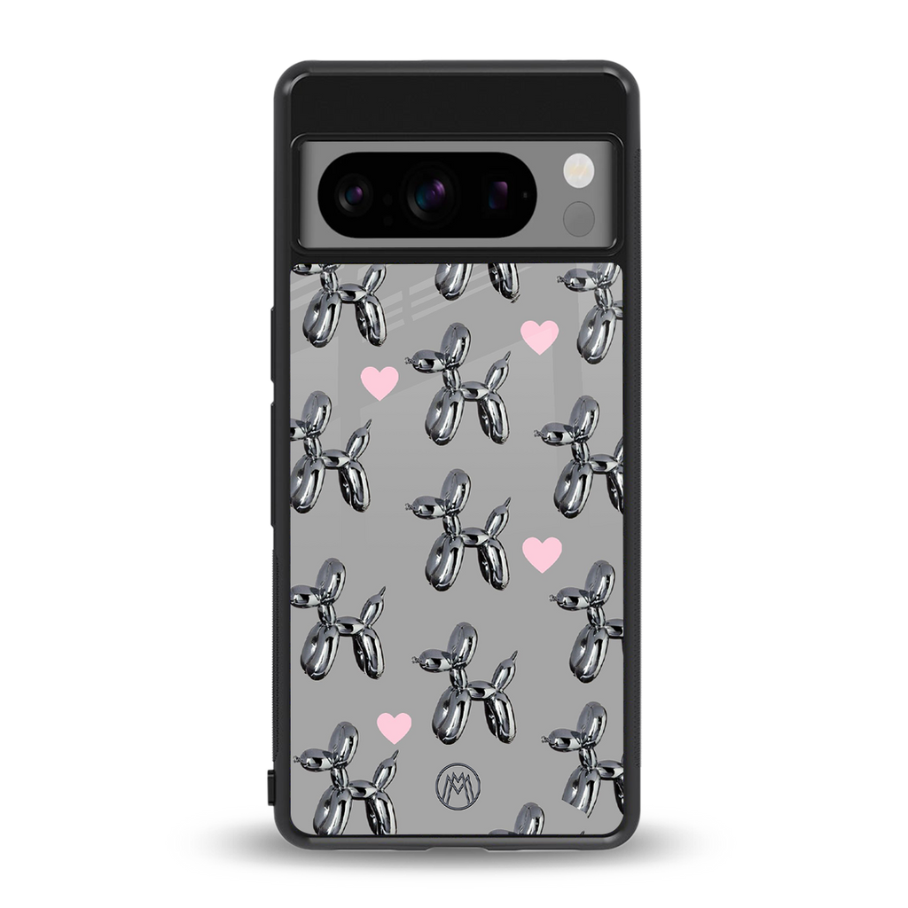 metallic unicorns back phone cover | glass case for google pixel 8 pro
