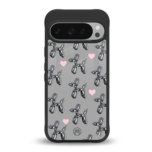 metallic unicorns back phone cover | glass case for google pixel 9 pro