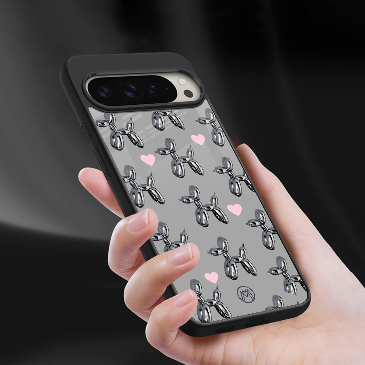 metallic unicorns back phone cover | glass case for google pixel 9 pro xl