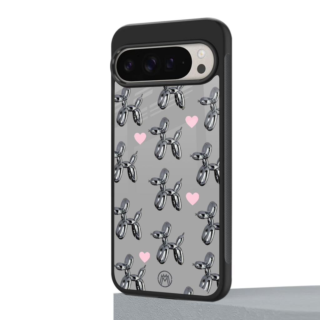 metallic unicorns back phone cover | glass case for google pixel 9 pro xl