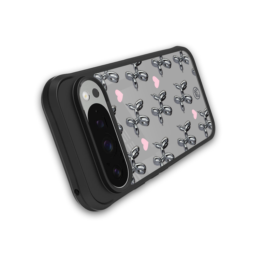 metallic unicorns back phone cover | glass case for google pixel 9 pro xl