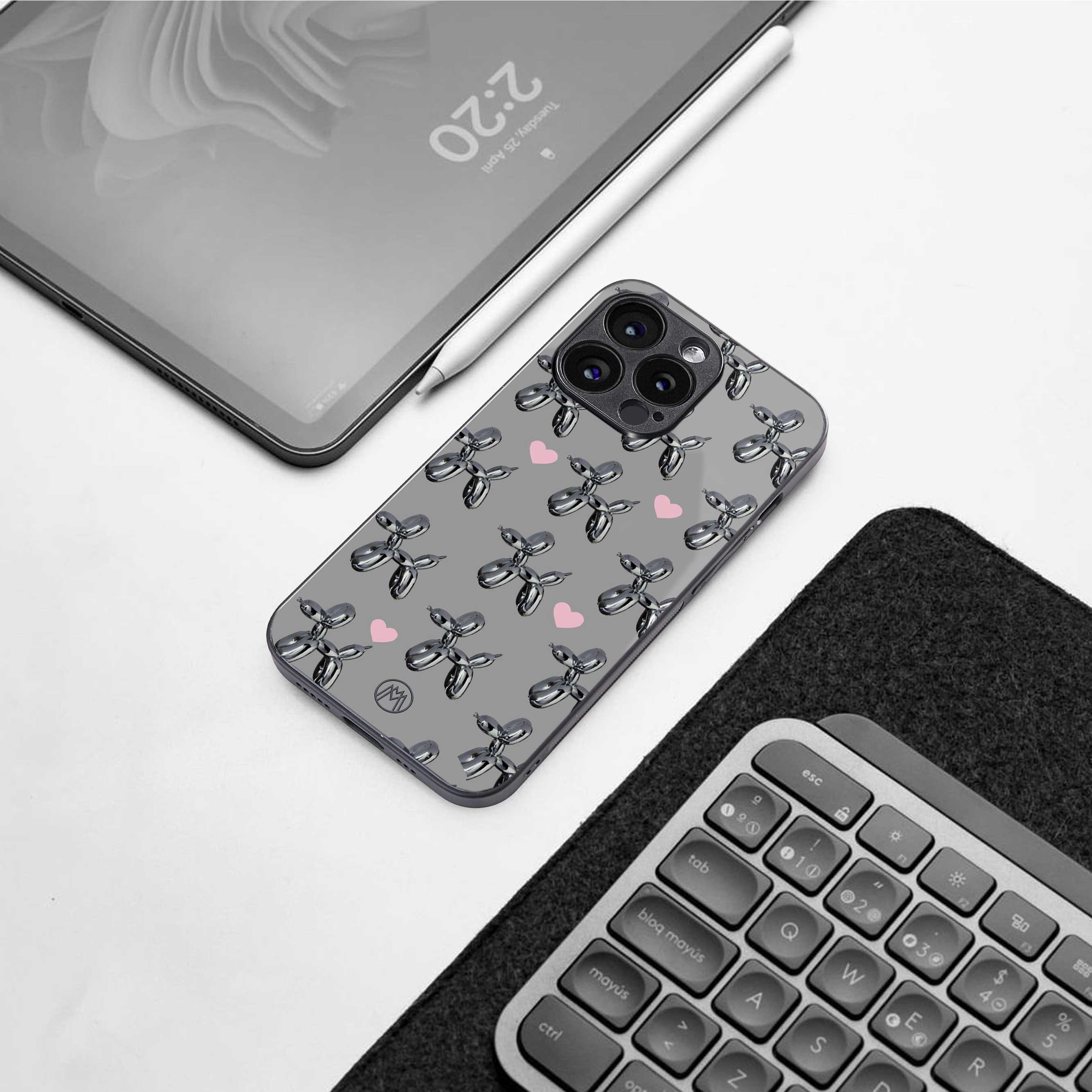 metallic unicorns back phone cover | glass case for iphone 14 pro max